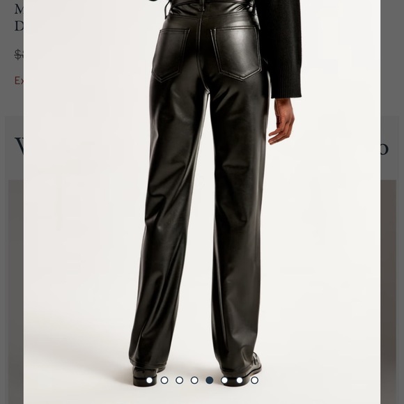 Abercrombie & Fitch The 90’s Straight Ultra High Rise Jean & Leather - Picture 6 of 11